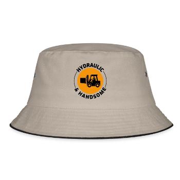 Gabelstaplerfahrer Schwermaschinenfahrer Lustig - Bucket Hat - Khaki/Schwarz - Vorne