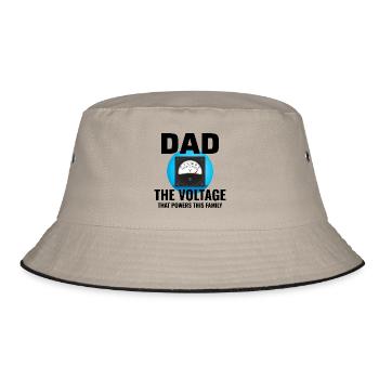 Electrician Dad Electrical Technician Engineer - Bucket Hat - khaki/black - Front
