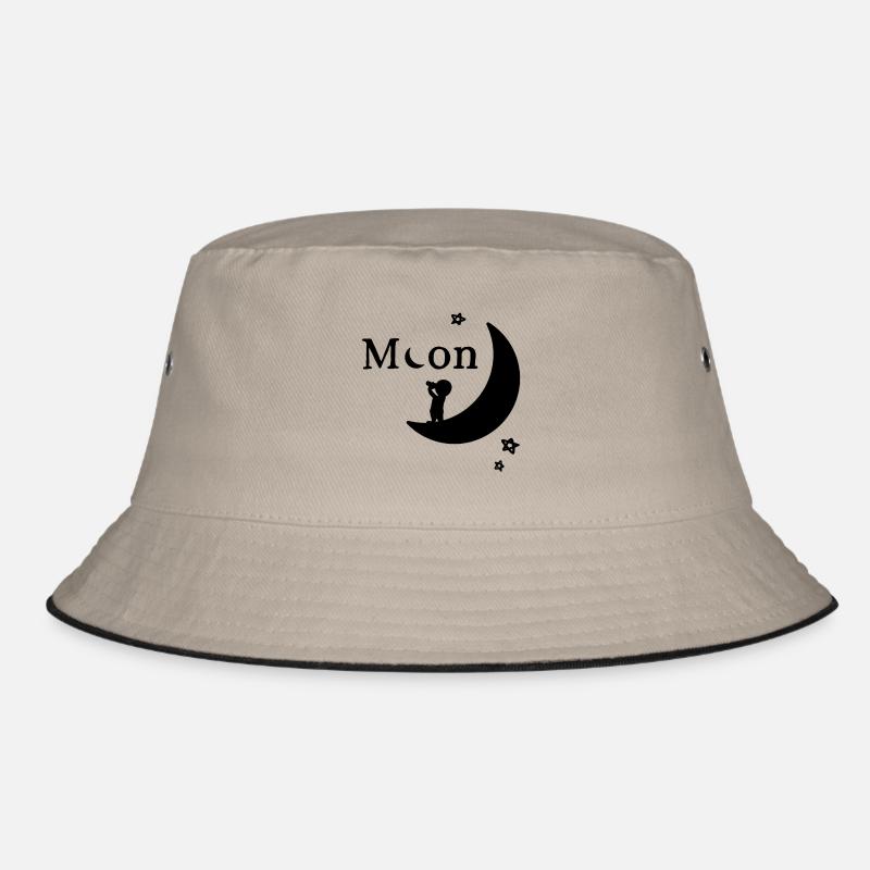 Moon Pattern with Character Bucket Hat