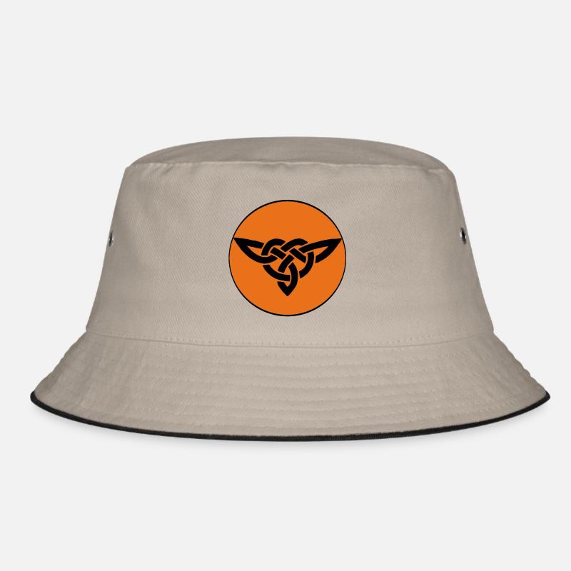 Orange Celtic bird Bucket Hat