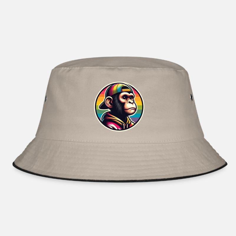 Casquette à capuche Monkey Arc-en-ciel Bob