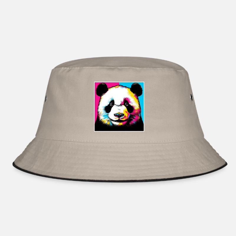 Panda - Bucket Hat - Khaki/Schwarz