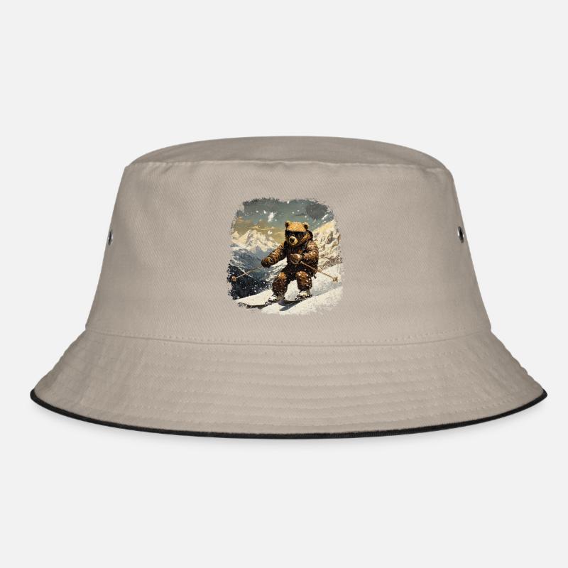 Bären Ski - Bucket Hat - Khaki/Schwarz