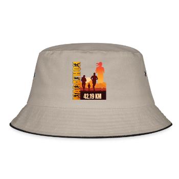42.19 KM - Marathon - Bucket Hat - Khaki/Schwarz - Vorne