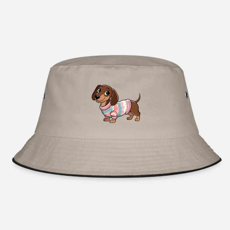 Kuscheliger Pullover Dackel Bucket Hat