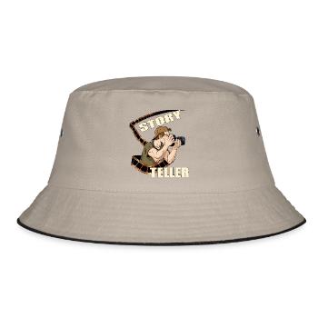 Story Teller - Bucket Hat - Khaki/Schwarz - Vorne