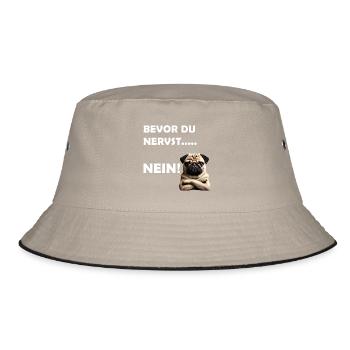 Bevor du nervst... Nein! - Bucket Hat - Khaki/Schwarz - Vorne