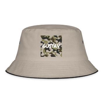 Gustav Name Hoodie Men Good Quality Camouflage - Bucket Hat - khaki/black - Front