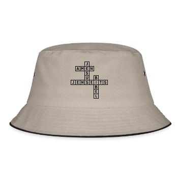 Conception de puzzle de mots croisés Jésus - Bob - kaki/noir - Devant