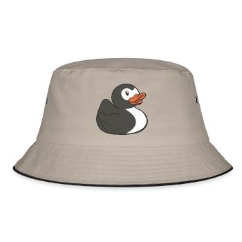 Bath Duck Penguins Love squeaky Duck - Bucket Hat - khaki/black - Front