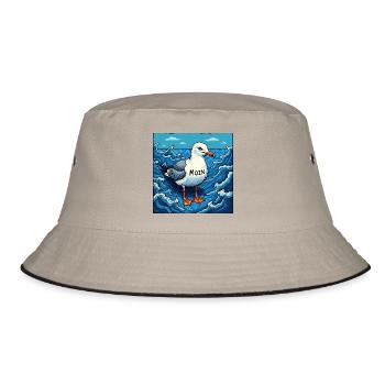 Lonely Seagull - Bucket Hat - khaki/black - Front