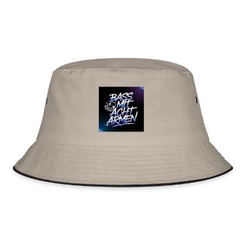 Bass MHF Acht Armen Neon Design - Bucket Hat - Khaki/Schwarz - Vorne
