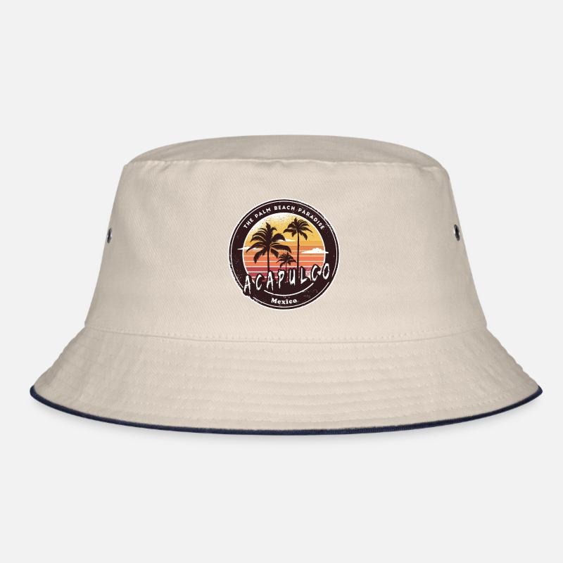 Acapulco Mexiko Palmen Strand Design Bucket Hat