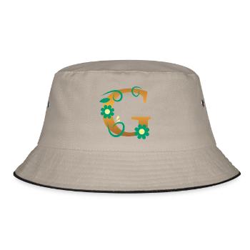 G - Bucket Hat - khaki/black - Front