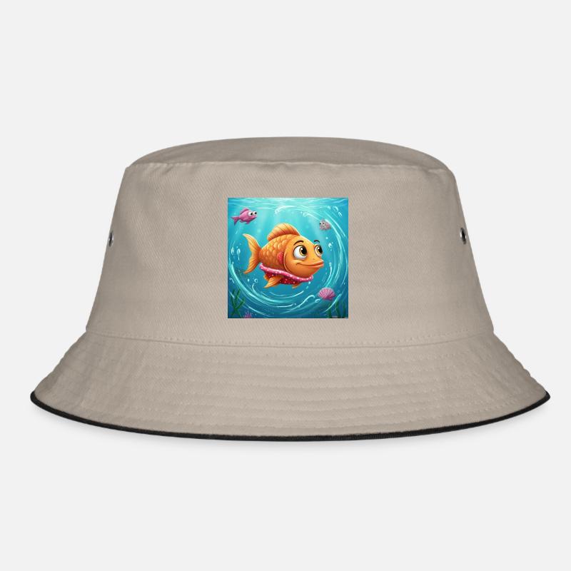 Poisson rouge ludique dans une eau colorée Bob