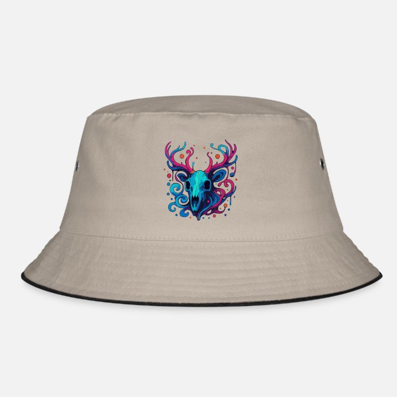 Antler Skull Bucket Hat
