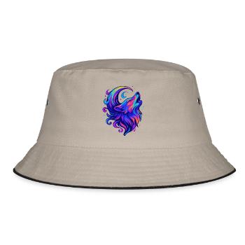 Moon Wolf - Bucket Hat - khaki/black - Front