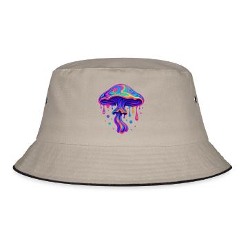 Neon Mushroom - Bucket Hat - khaki/black - Front
