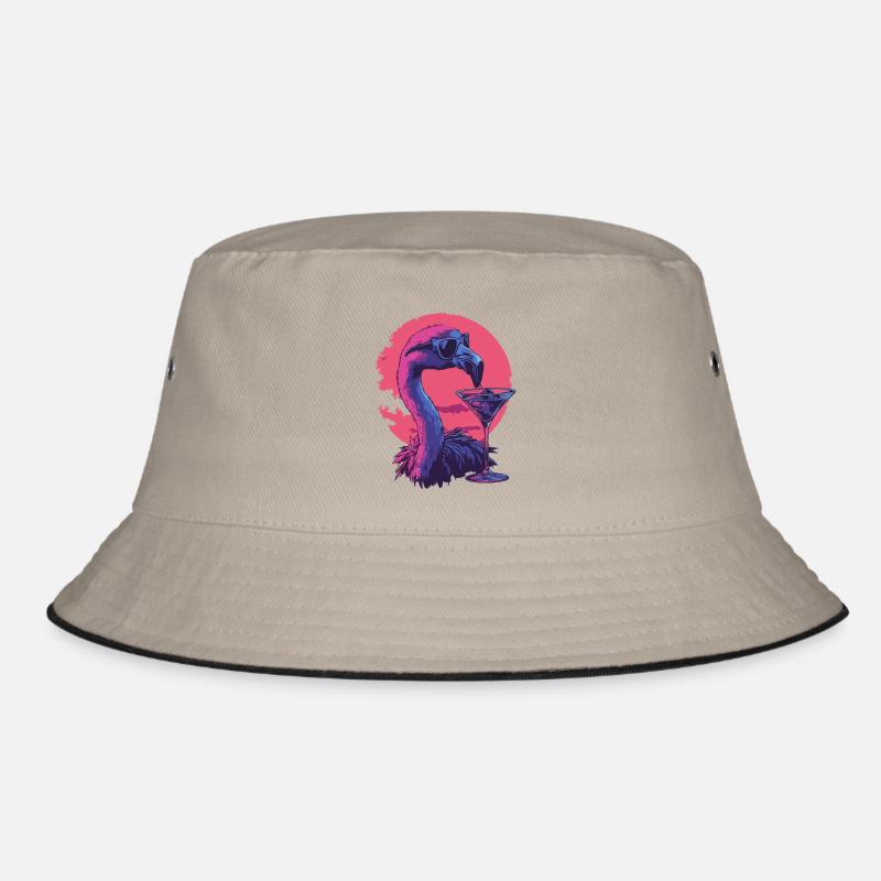 Flamant rose au coucher du soleil Bob