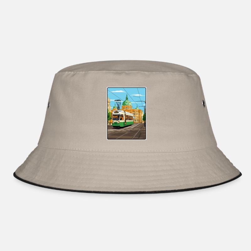 Sofia Bulgaria Historic Tramway Elegant Cityscape Bucket Hat