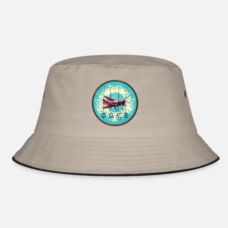 Dschungel-Gräser und Grillen Illustration Bucket Hat
