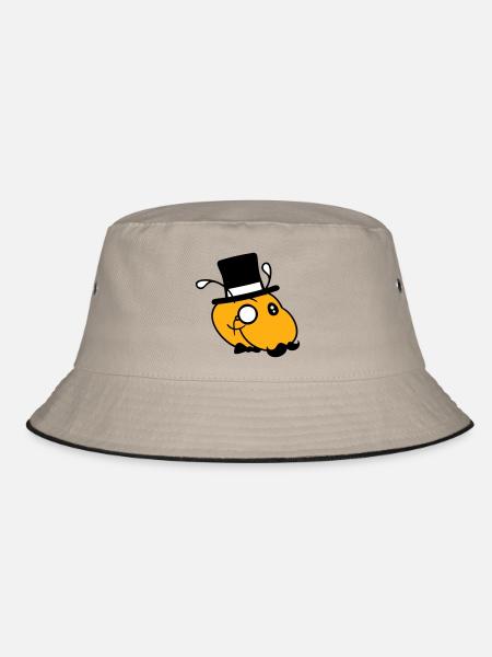 Caterpillar Sir Lord Rich Monocle Lunettes Chapeau haut de forme - Bob - kaki/noir - Devant