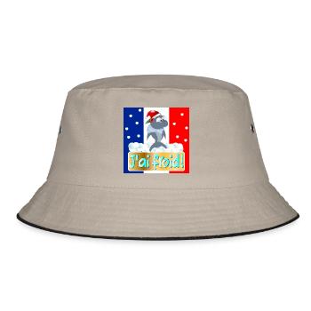 FRANKREICH ICH BIN KALTE HAIE - Bucket Hat - Khaki/Schwarz - Vorne