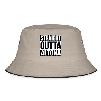 STRAIGHT OUTTA ALTONA HAMBURG - Bucket Hat - khaki/black - Front