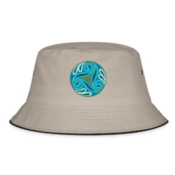 Blue Celtic Sphere - Bucket Hat - khaki/black - Front