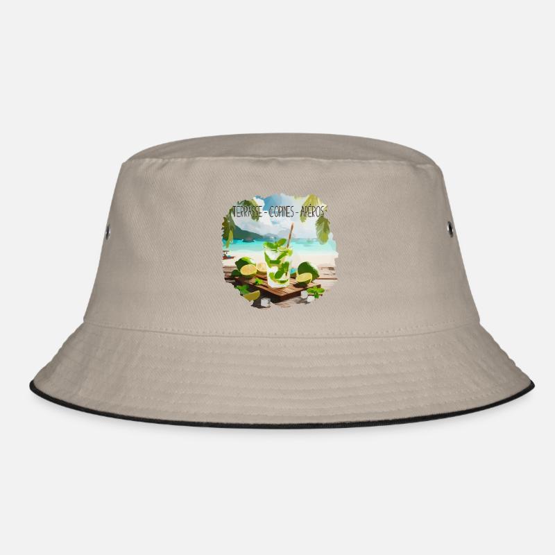 Tropical cocktail for terrace Bucket Hat