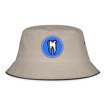 Tooth Dental Dentist Icon - Bucket Hat - khaki/black - Front