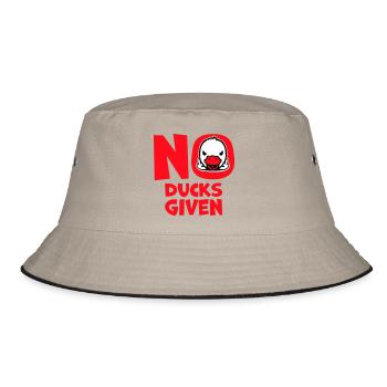 Goose No Ducks Given Middle Finger Naughty Duck Cool - Bucket Hat - khaki/black - Front