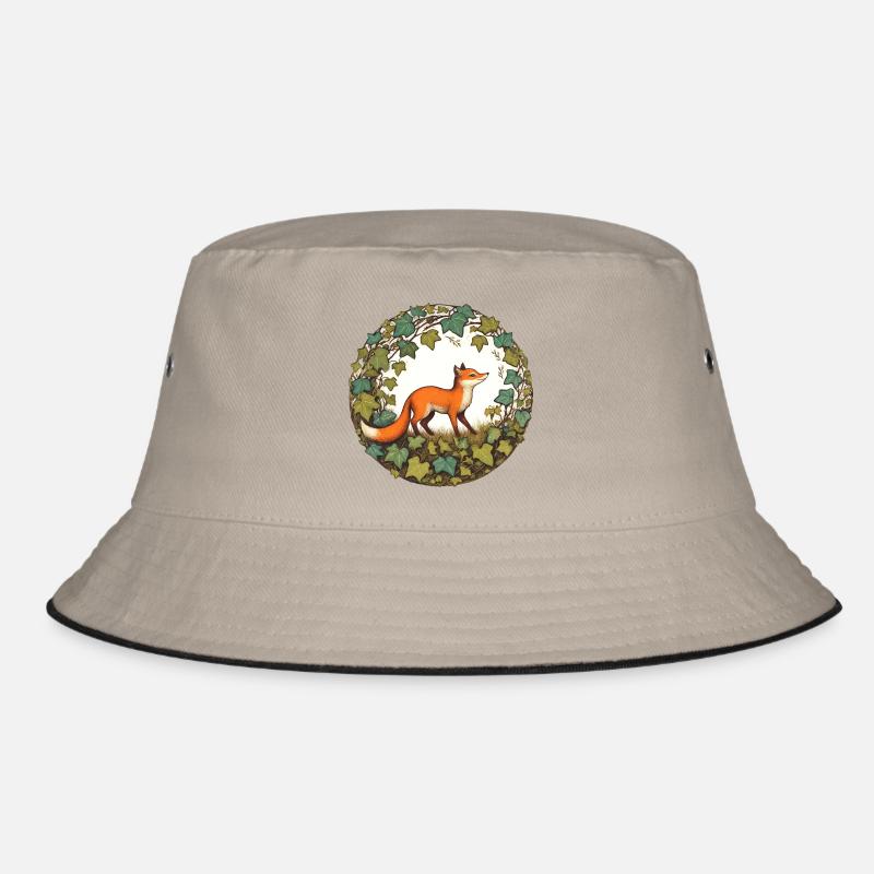 Fox in Ivy Circle Bucket Hat
