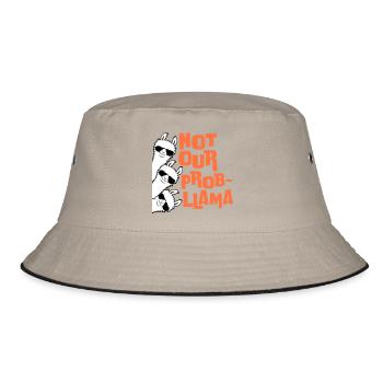Not our Problama 3 Llamas Friends Team Sunglasses - Bucket Hat - khaki/black - Front