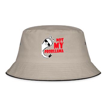 Lama Cool Sonnenbrille Not My Problama Peace Hand - Bucket Hat - Khaki/Schwarz - Vorne