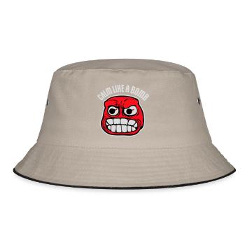 Calm Like Bomb Paradox Irony Humor Explosive Joke - Bucket Hat - khaki/black - Front