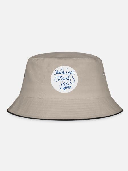 You & I are Earth 1661 - Bucket Hat - khaki/black