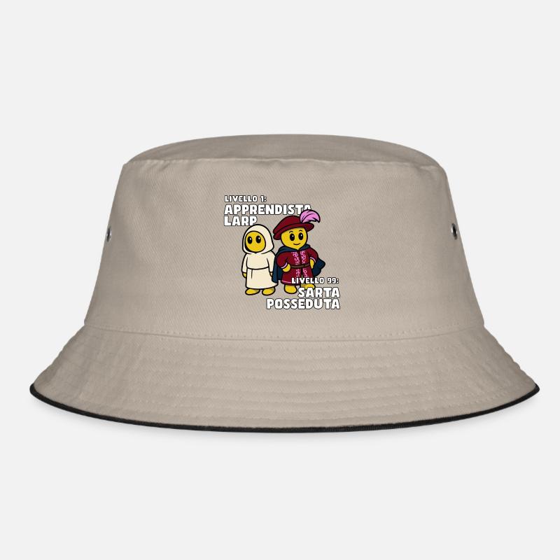 Besessene Schneiderin – LARP Evolution - Bucket Hat - Khaki/Schwarz
