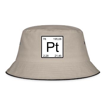 Platinum Pt Element Typog - Bucket Hat - khaki/black - Front