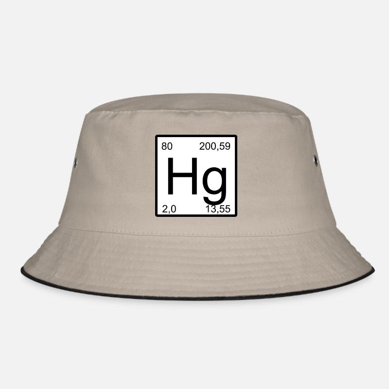 Hg Periodic Table Minimal Design Bucket Hat