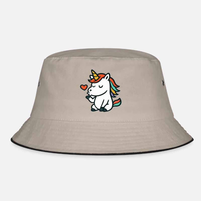 Licorne mignonne envoyant un baiser en forme de cœur dans un style doux Bob