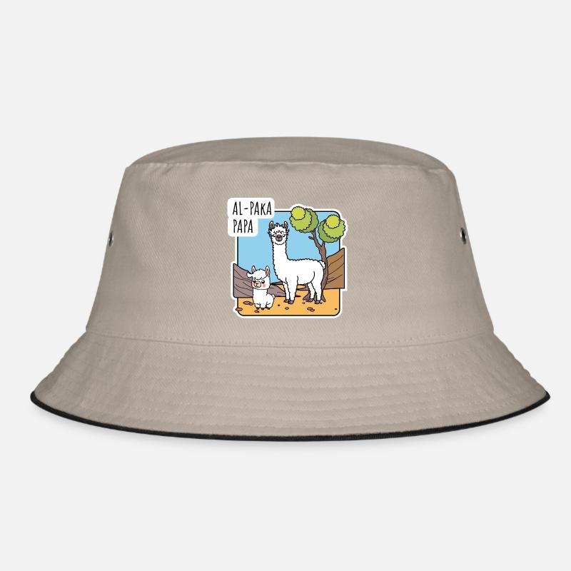 Alpaca dad with alpaca son, or llama? Bucket Hat