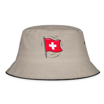 Drapeau suisse Patriot Design - Bob - kaki/noir - Devant