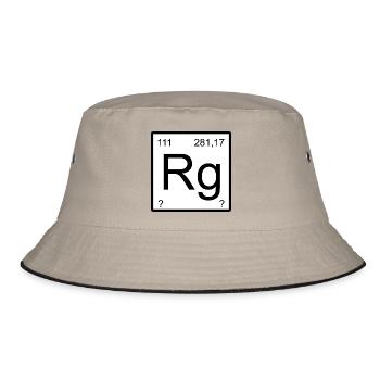 Roentgenium Minimal Design - Bucket Hat - Khaki/Schwarz - Vorne