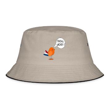 Well bye - Bucket Hat - khaki/black - Front