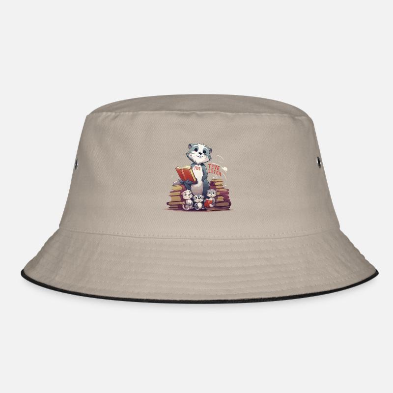Lernbiber mit Büchern Bucket Hat