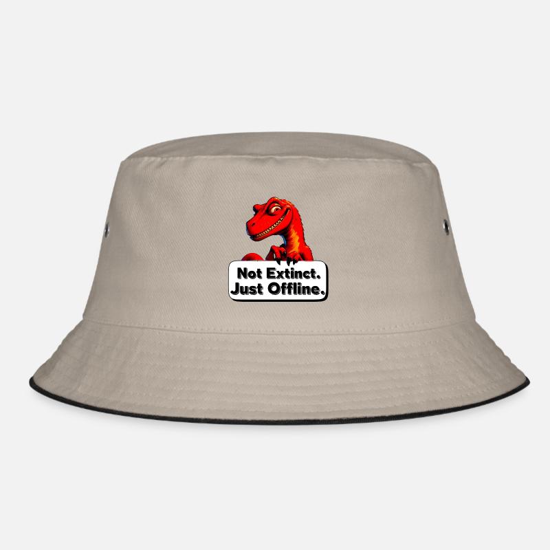 Not Extinct Just Offline Dino Bucket Hat
