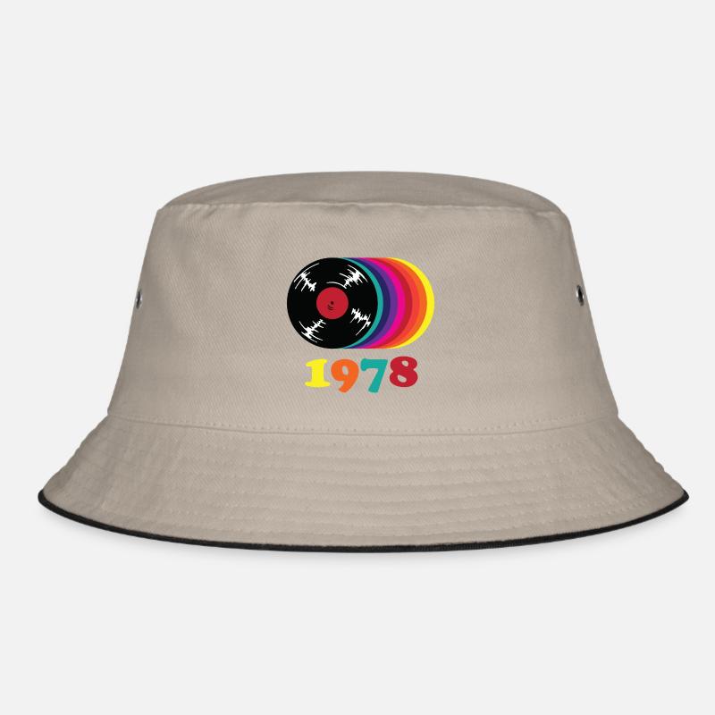 Retro Vinyl Regenbogen 1978 Bucket Hat