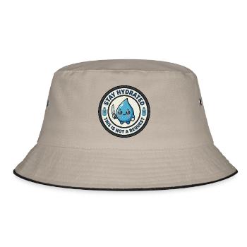 stay hydrated - Bucket Hat - khaki/black - Front