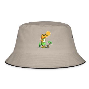 Capybara at the beach - Bucket Hat - khaki/black - Front